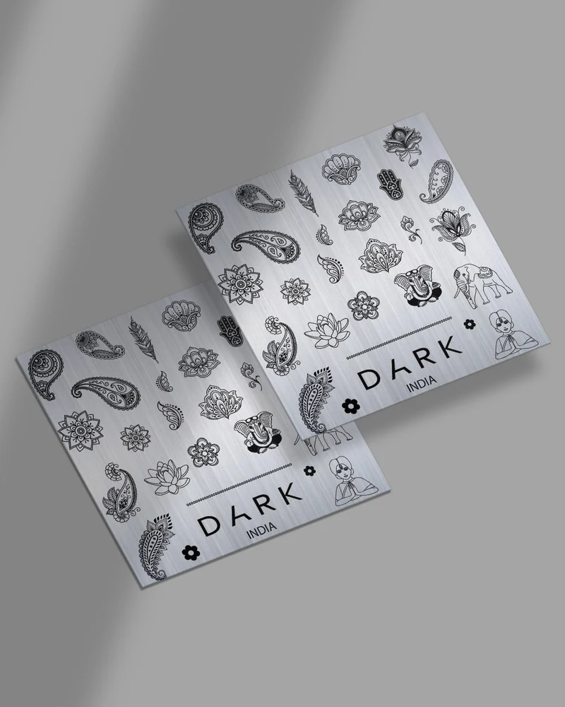 DARK Stempelplatte für Stamping „India“