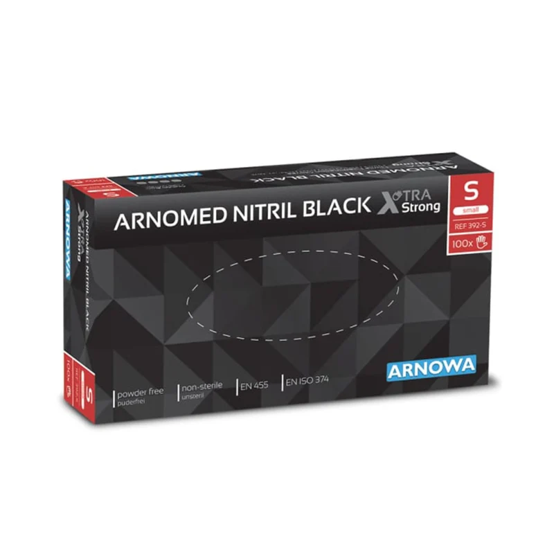 ARNOMED Nitril Black XTRA STRONG Einmalhandschuhe, schwarz