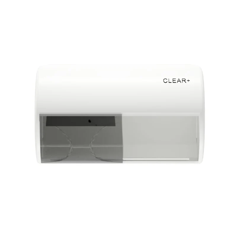 CWS Clear plus Toilettenpapierspender mit Sichtfenster, weiß
