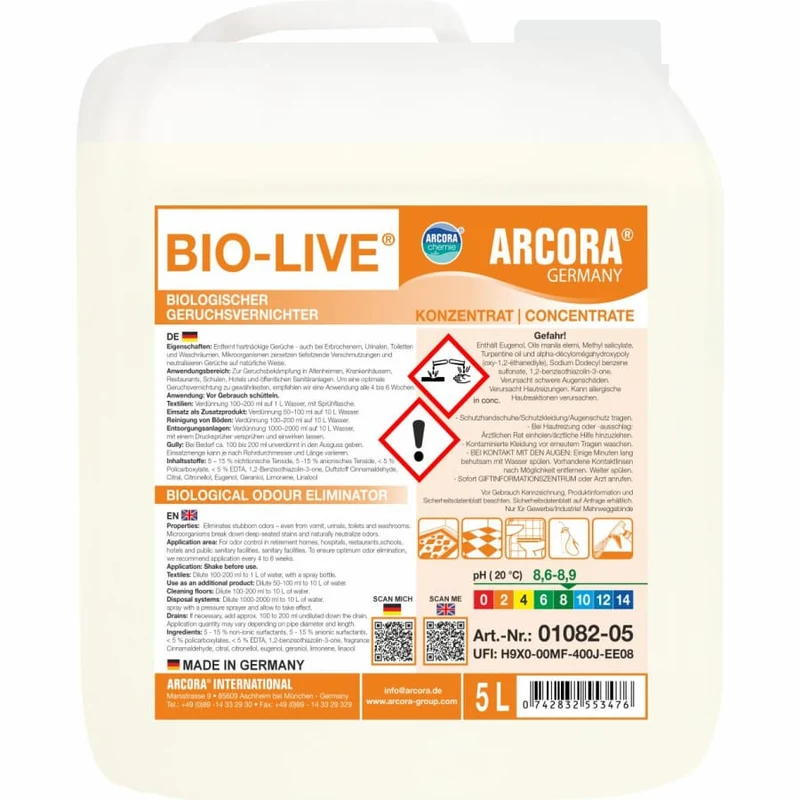 BIO-LIVE Biologischer Reiniger und Geruchstilger