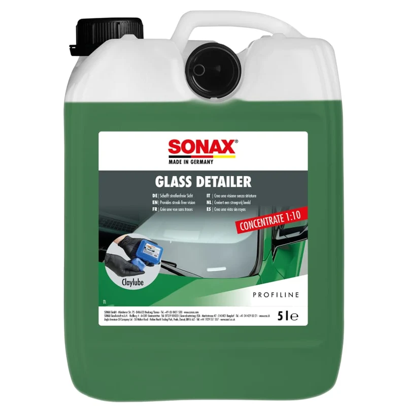 SONAX Glass Detailer Concentrate Glasreiniger – 5 Liter - Kanister mit Ausgießer