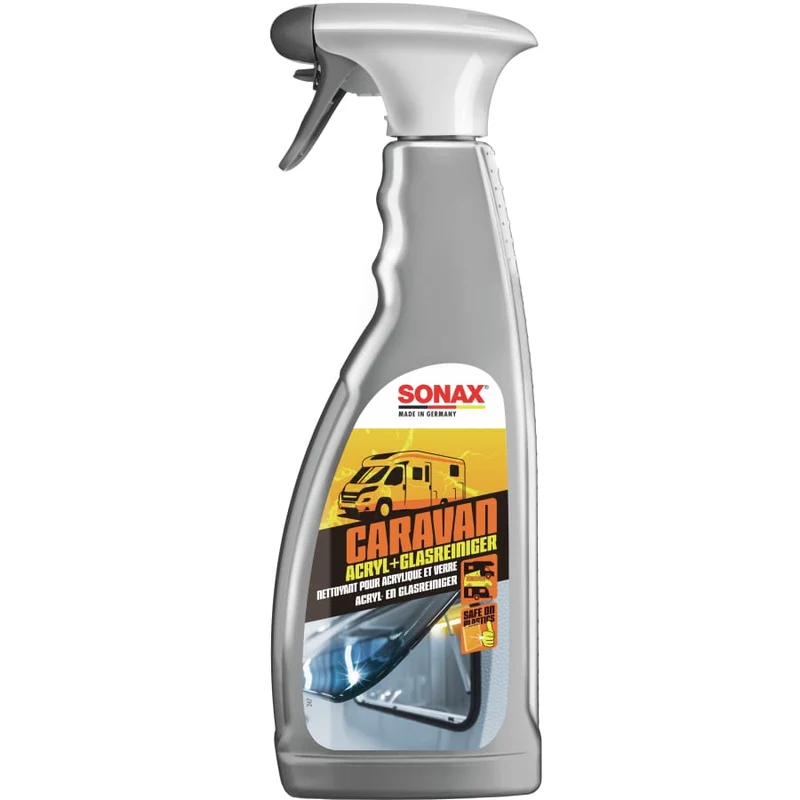 SONAX CARAVAN Glasreiniger, streifenfrei – 0,75 Liter - Sprühflasche