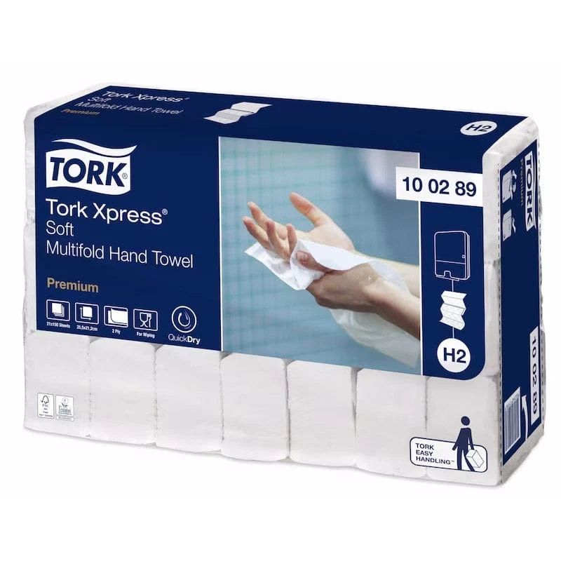 Tork Xpress® Premium Multifold Papierhandtuch H2 – 2-lagig, 3.150 Tücher (21×150)