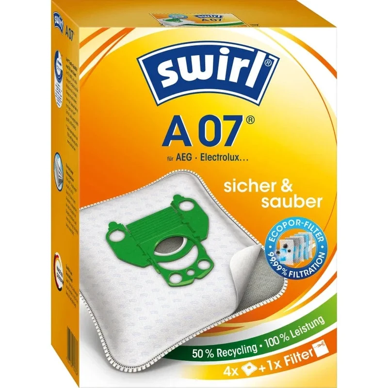 swirl Staubsaugerbeutel A 07, mit MicroporPlus-Filter