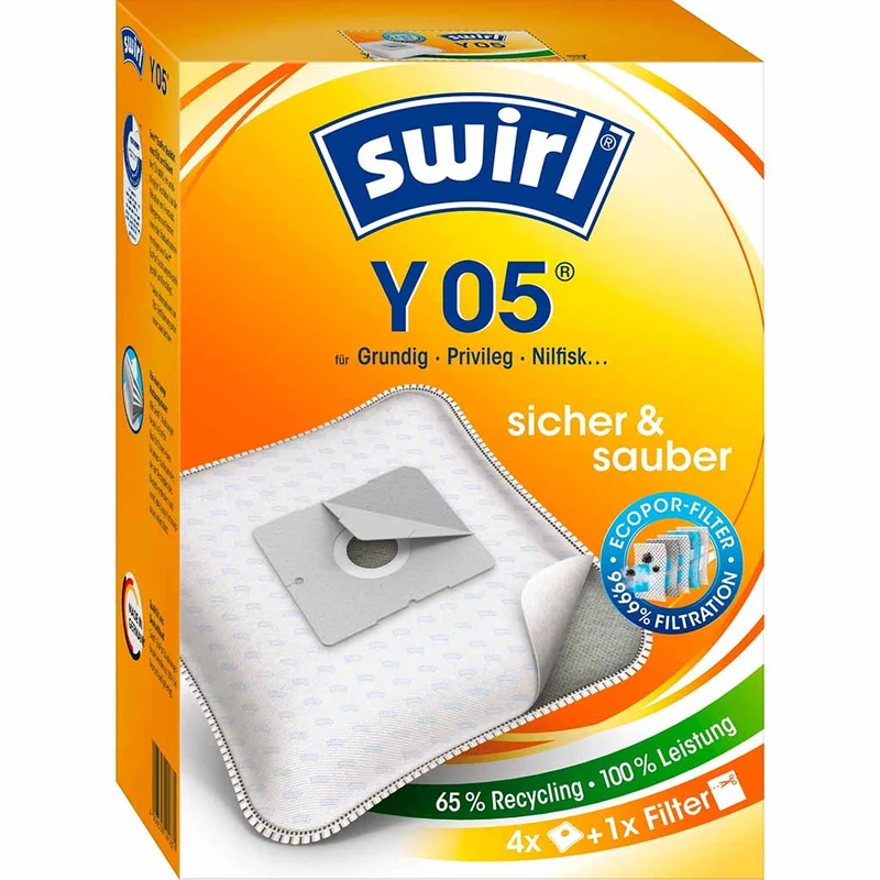 swirl Staubsaugerbeutel Y 05, mit MicroporPlus-Filter