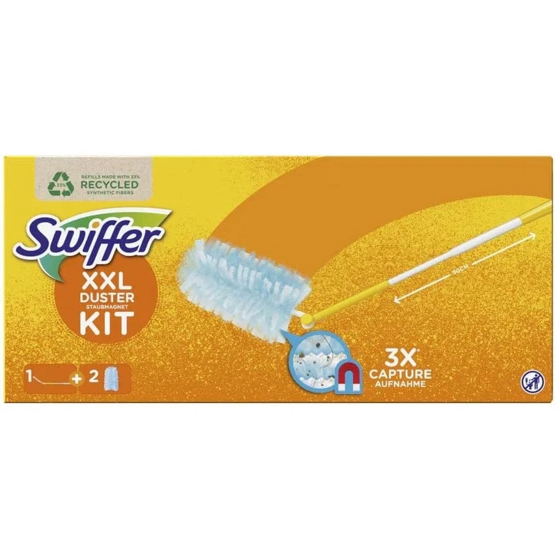 Swiffer Staubmagnet XXL Starter-Set mit Teleskopstab – Mühelos Staub entfernen auch in der Höhe