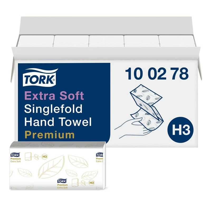Tork Lagenfalz Papierhandtuch – Premium, 2-lagig, QuickDry™, Weiß, 23×22,6 cm