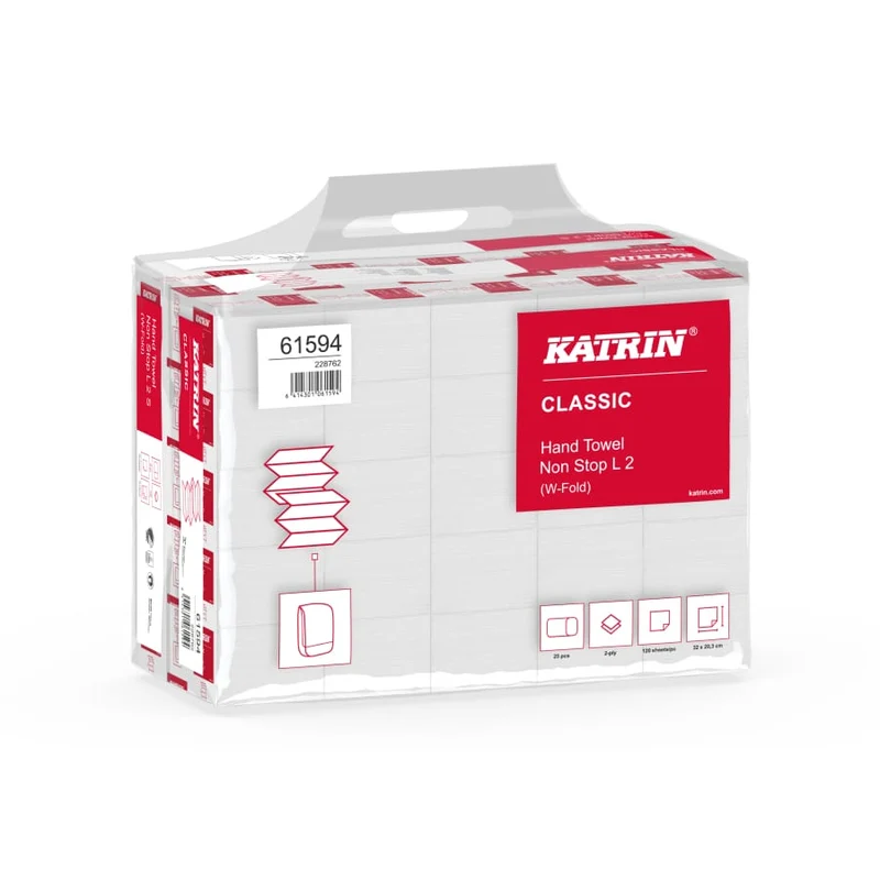 KATRIN W-Falz Falthandtücher Non Stop L Wide 120 Blatt