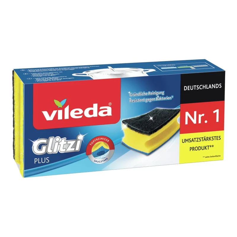 Vileda Glitzi Plus Topfreiniger mit Antibac