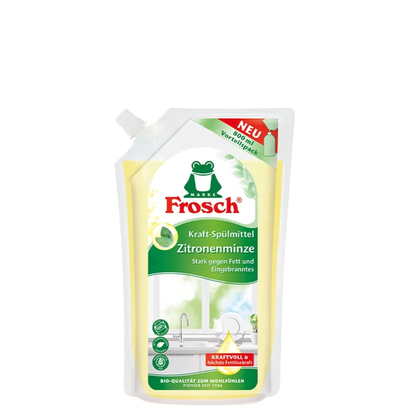 Frosch Zitronenminze Spülmittel, hohe Fettlösekraft