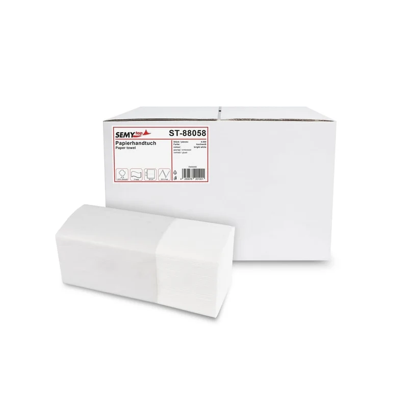 Papierhandtuch, 2-lagig, weiß