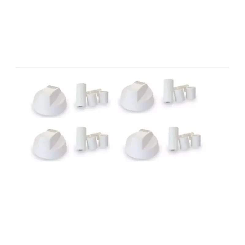 Set mit 4 weißen Universalfernbedienungen für Küche – Achsen 6 und 8 mm