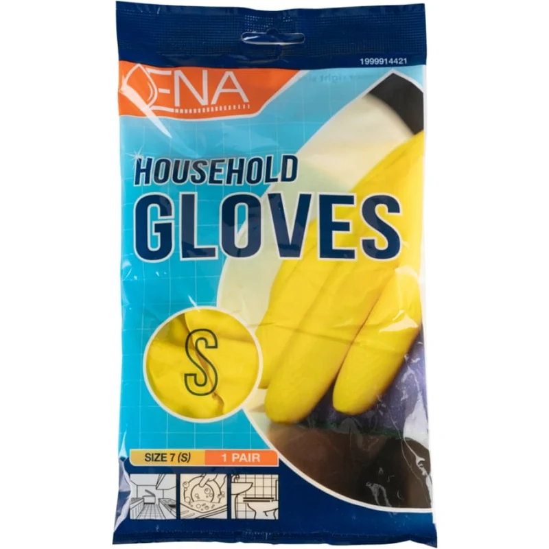 ENA Household Haushaltshandschuhe, Latex, gelb