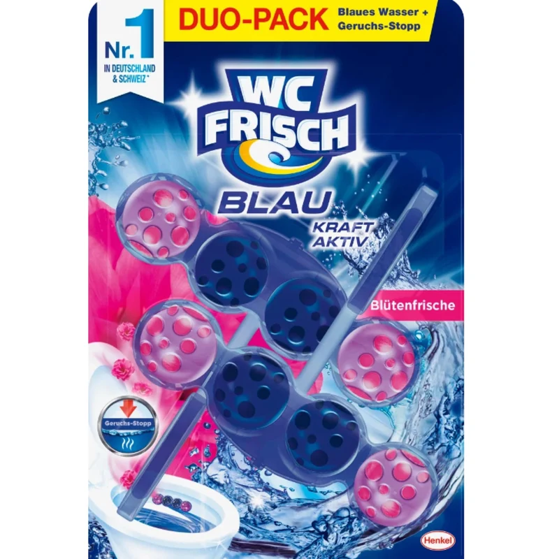 WC Frisch Kraft-Aktiv WC-Duftspüler Blau, Blütenfrische