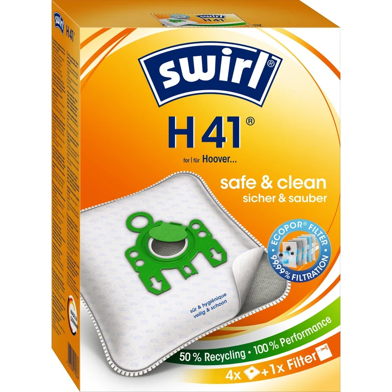 Swirl® H 41 MicroPor® Plus Green Staubsaugerbeutel