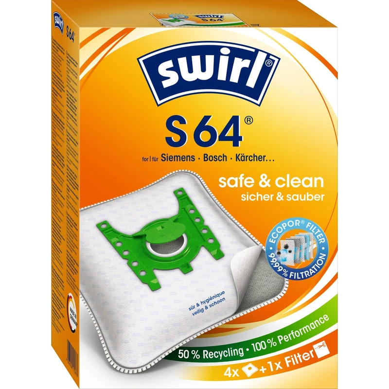 Swirl® S 64 (S 66) Ecopor® Staubsaugerbeutel