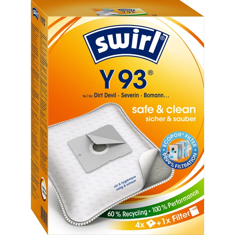 Swirl Y 93 MicroPor® PLUS AirSpace® Staubsaugerbeutel