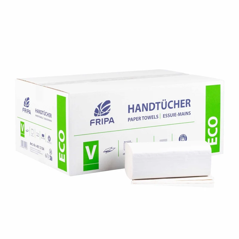 Fripa Papierhandtücher ECO, V-Falz, 25 x 23 cm