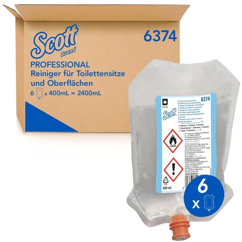 SCOTT® Toilettensitzreinger Nachfüllbeutel, 6 x 400 ml