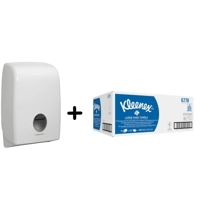 Kimberly-Clark Aktion "Aquarius" Handtuchpapier, groß + Spender