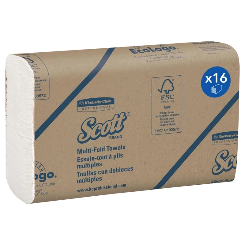 SCOTT® Multifold Papierhandtücher, 1-lagig, Z-Falz, 23,5 x 23 cm