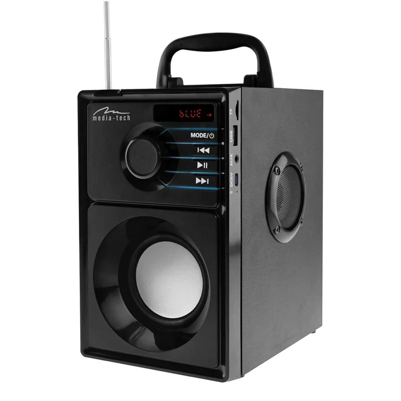 Media-Tech Kabelloser Lautsprecher, Bluetooth 5.1, FM-Radio, AUX, RMS 15W, MT3179