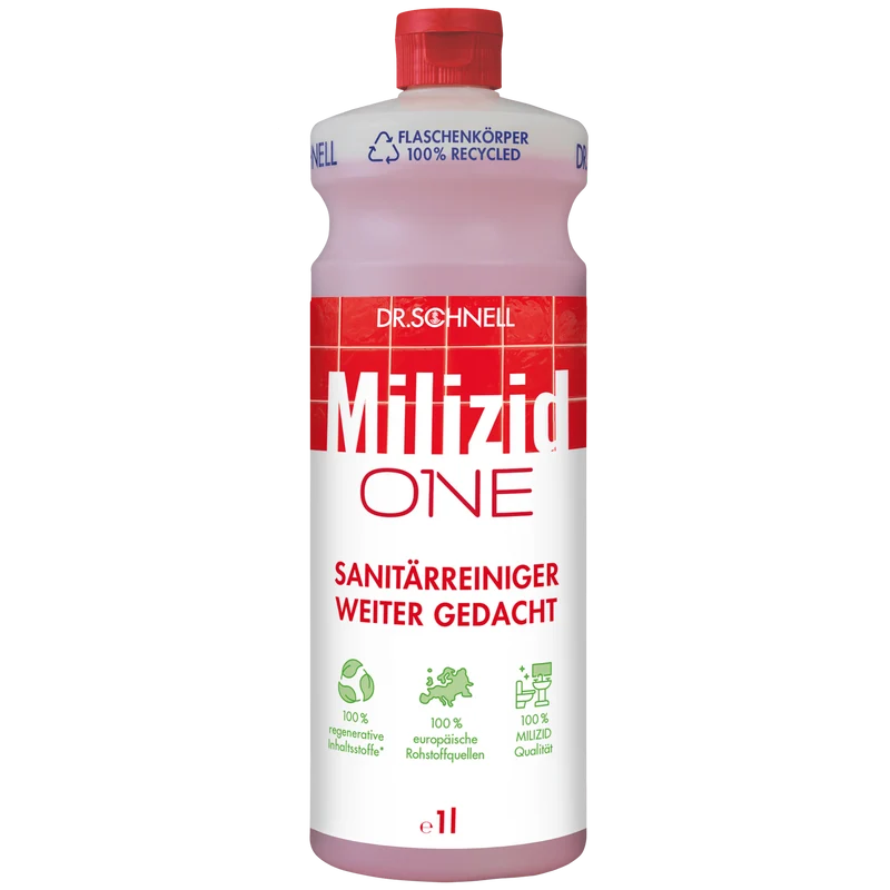 Dr. Schnell MILIZID ONE – Der 100 % regenerative Premium-Sanitärreiniger