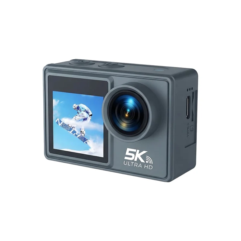 NL | 5K Action Camera 30MP mit WiFi / Wasserdicht bis 30 m mit Touchscreen / 170° Weitwinkel / 2.4G Fernbedienung & Zubehör-Kit