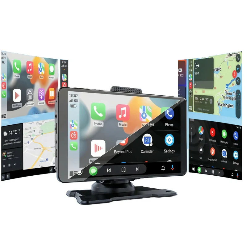 Draadloos smart navigatiesysteem met Apple CarPlay/Android Auto, 7-inch display, bluetooth, AUX, FM, luidspreker