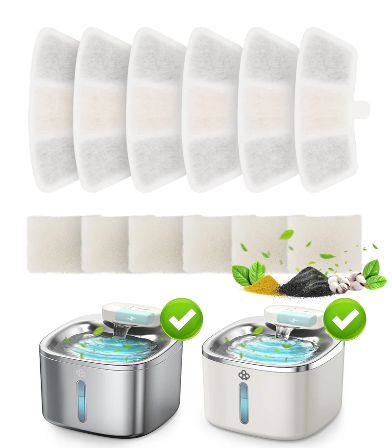 Oneisall 3.5L Cordless Pet Water Fountain 6PCS Carbon Filters Replacement