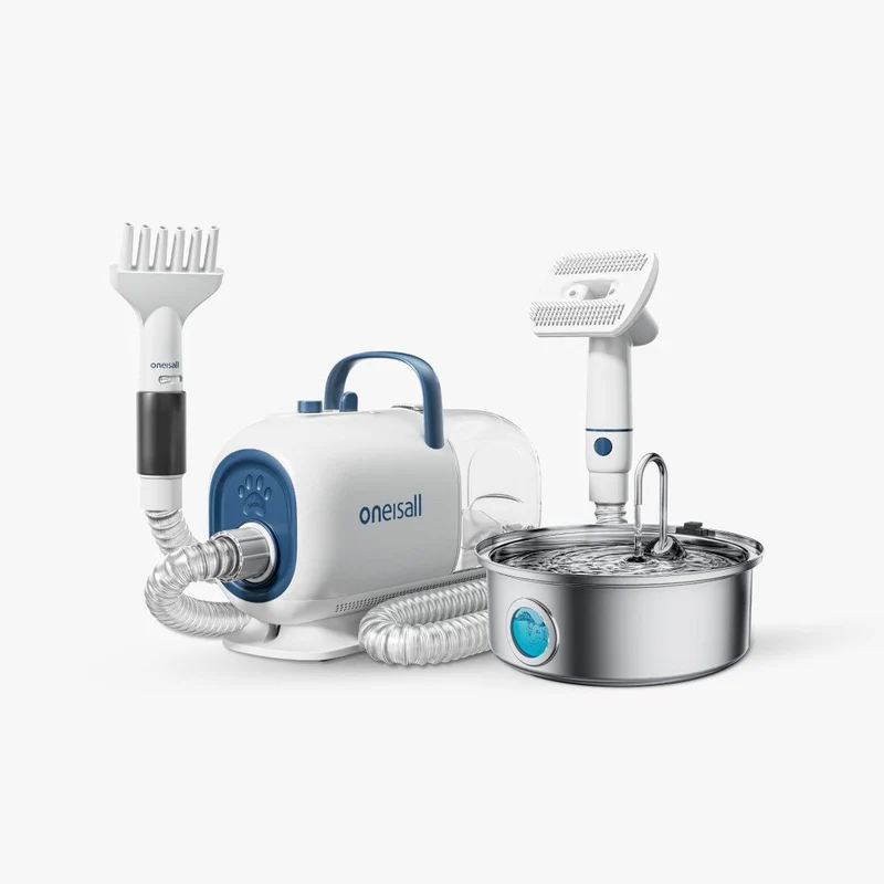 Oneisall Cozy C1 Pet Grooming Vacuum Kit & 7L Pet Water Fountain Set