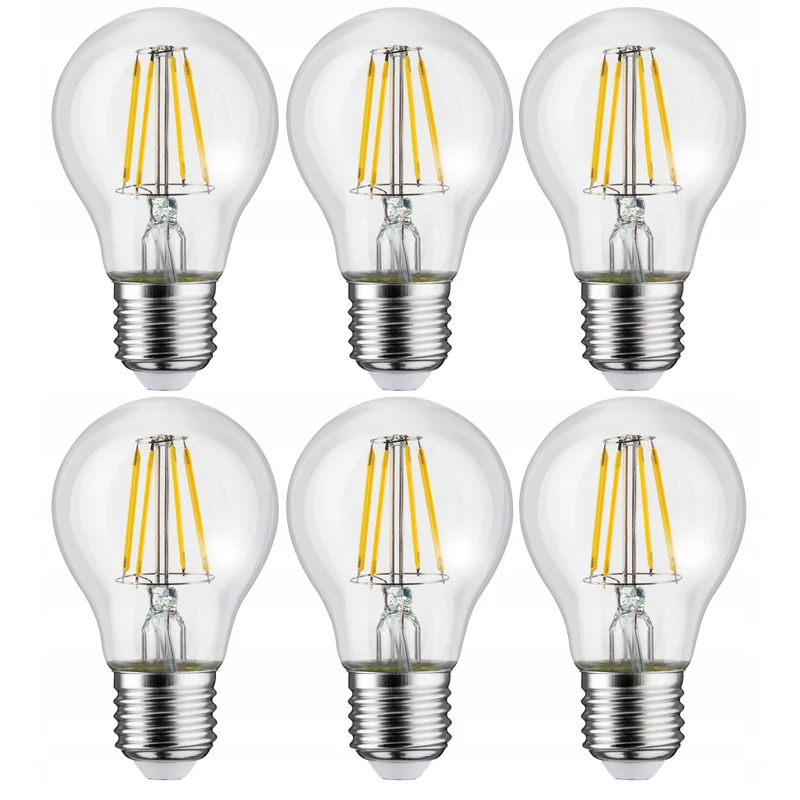 6x LED-Glühbirne Maclean, E27, 11W, 230V, WW warmweiß 3000K, 1500lm Retro Edison dekorativ A60, MCE280
