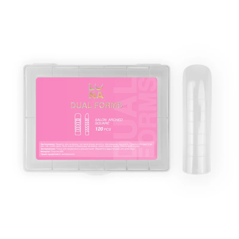Lunamoon Dual Nail Forms Salon Arched Square