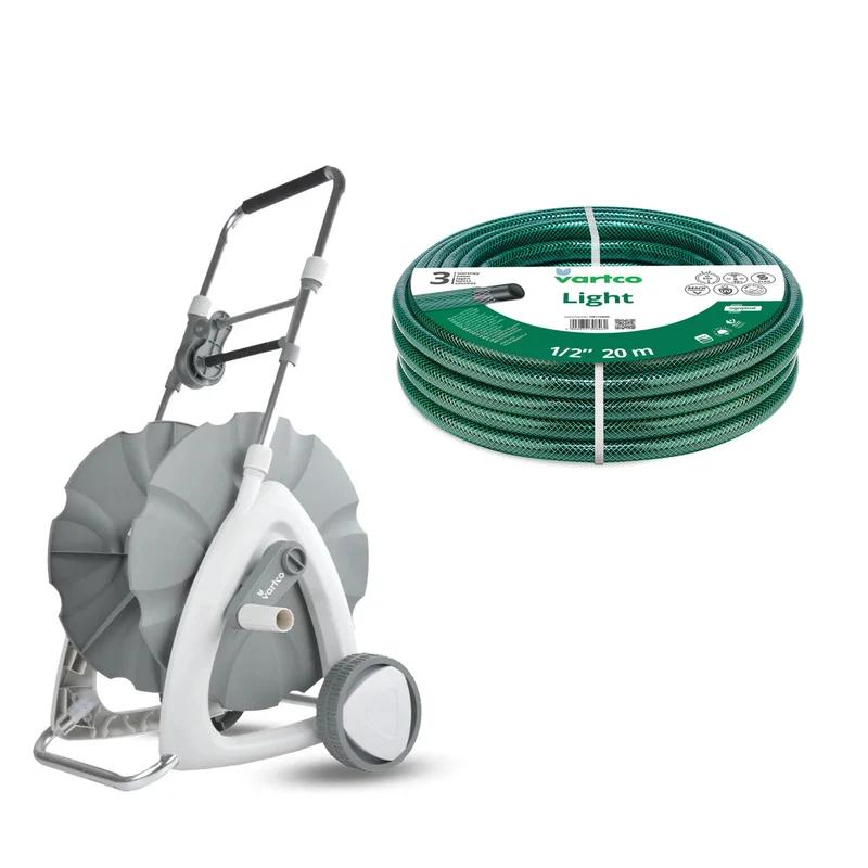 Gartenschlauchwagen + Gartenschlauch Vartco Light 1/2" 20 m Agaplast