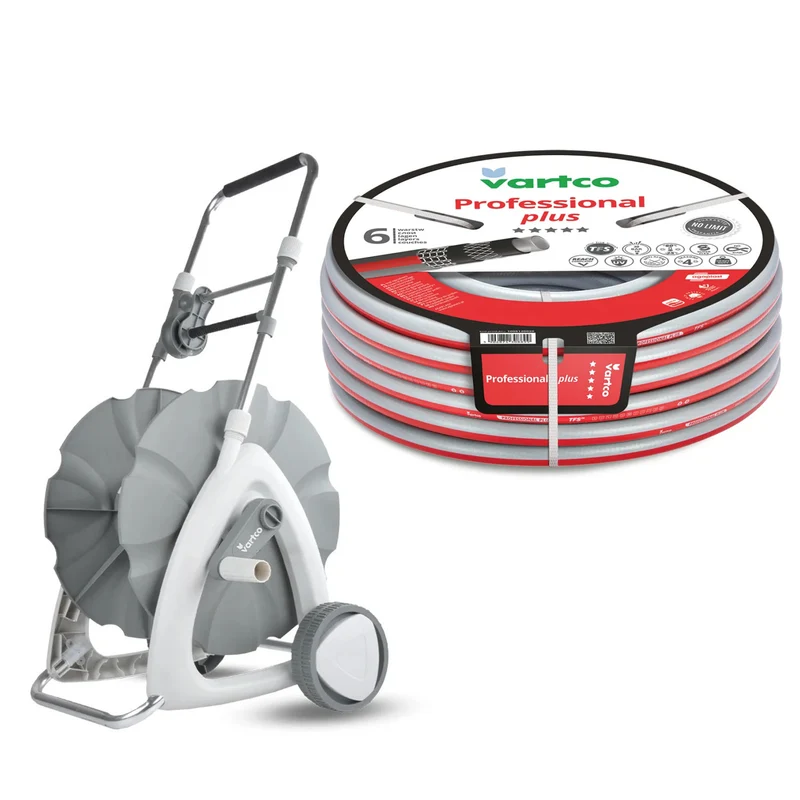 Gartenschlauchwagen 1/2" 45 m + Gartenschlauch Vartco Professional Plus 1/2" 30 m Agaplast