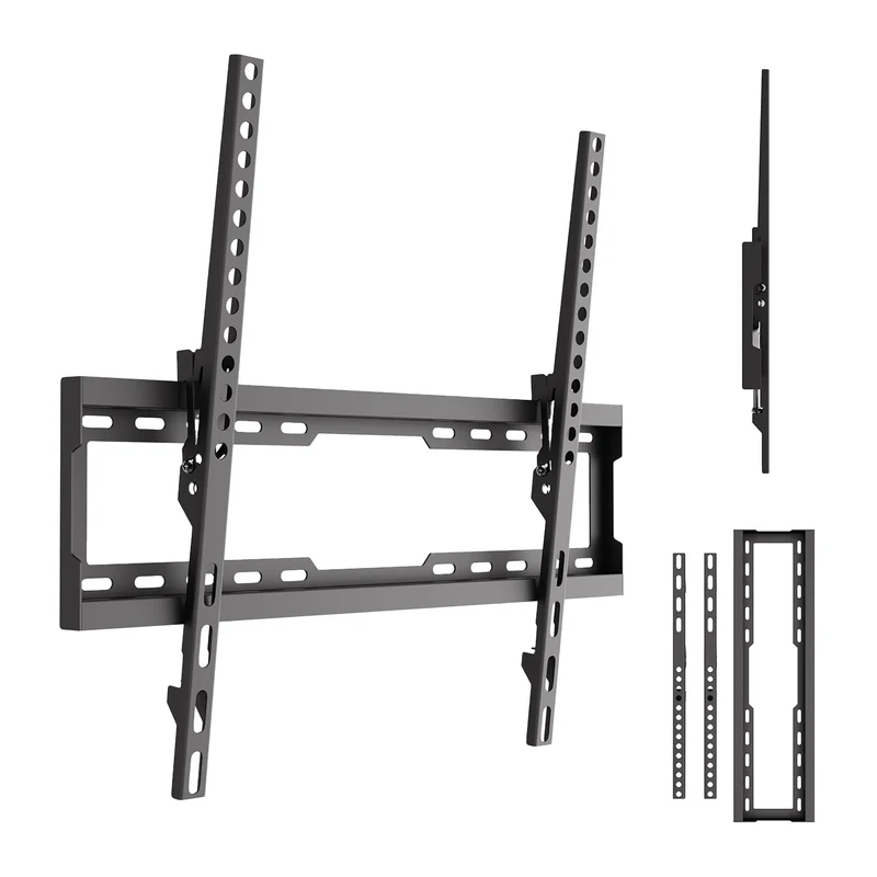 Maclean TV-Halterung/Aufhängung, max. VESA 600x400, 37–86", bis zu 45 kg, schwarz, Neigungsverstellung 0°–8°, MC-188