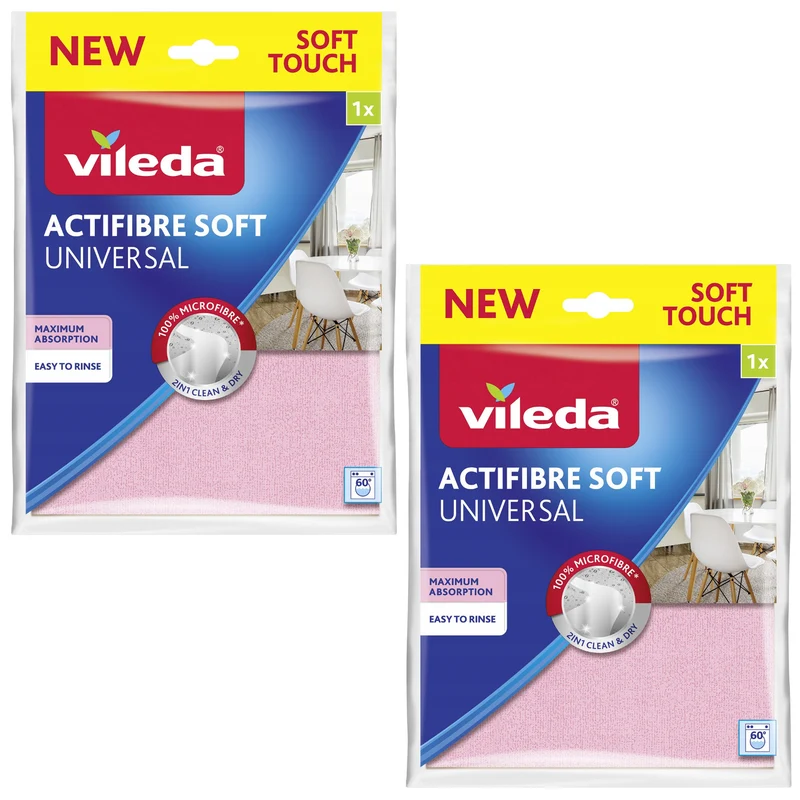 Mehrzweck-Mikrofasertuch Vileda Actifibre Soft - 2 Stück