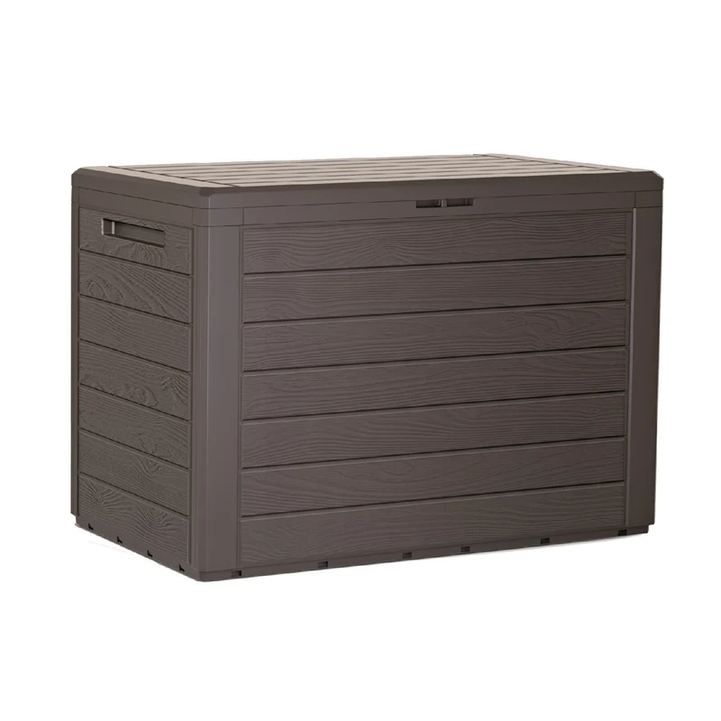 Prosperplast Holzoptik Woodebox Aufbewahrungsbox 190 Liter Umbra