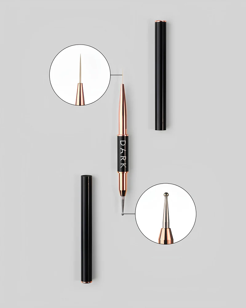 DARK Doppelseitiger Pinsel (Liner 13 mm / Dotting Tool 2 mm)