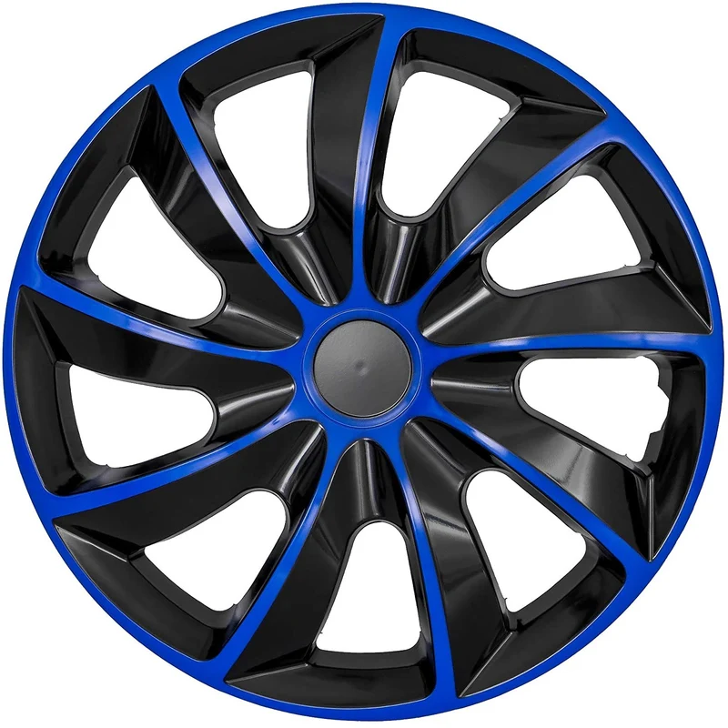 Quad Radzierblende 13" 4 x Universal Radkappen Auto KFZ Fahrzeug 4er Set (Blau/Schwarz, 13")