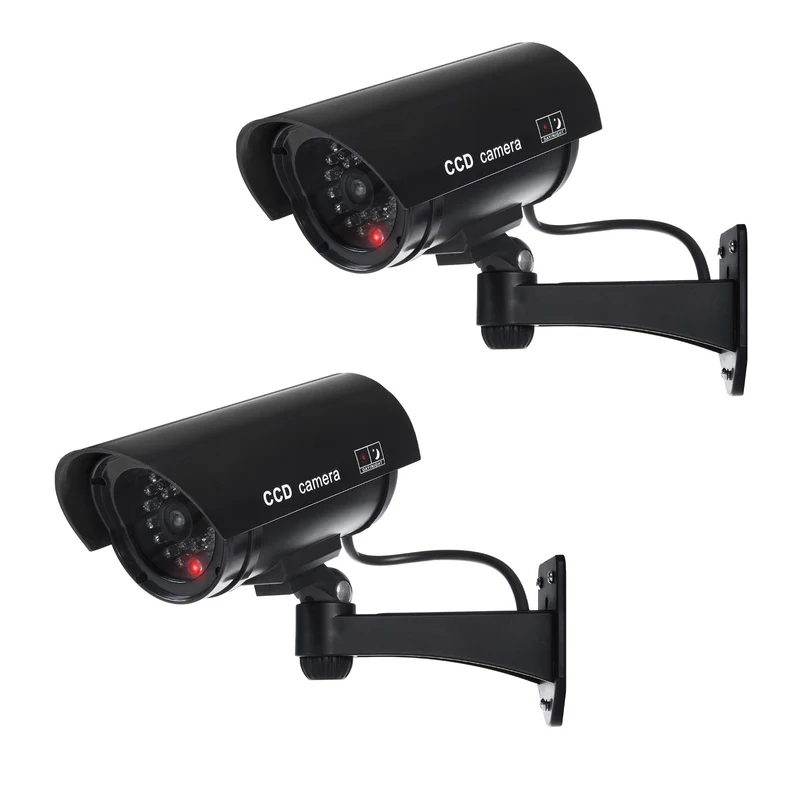 Kamera-Attrappe mit blinkender LED IR1100 B IR outdoor, schwarz, 2 Stück