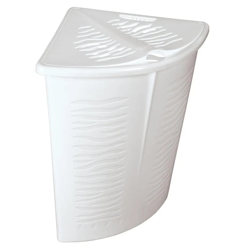 BranQ Zebra 1402, Eckwäschekorb, 45l, Vollkunststoff, Hochwertiges Produkt, Elegan Style