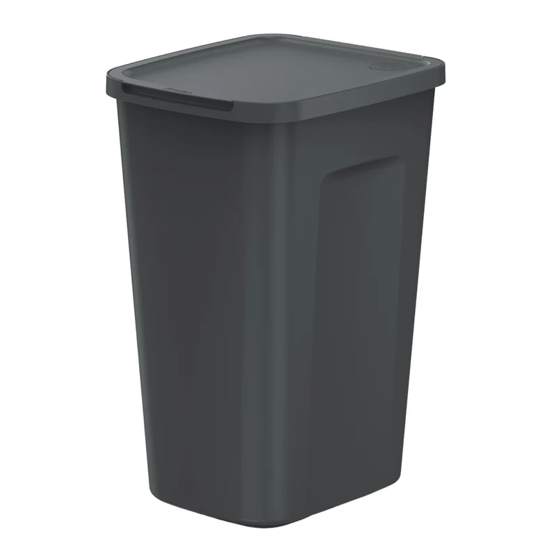 Papierkorb Keden, 50 Liter, schwarz, COMPACTA Q PLUS