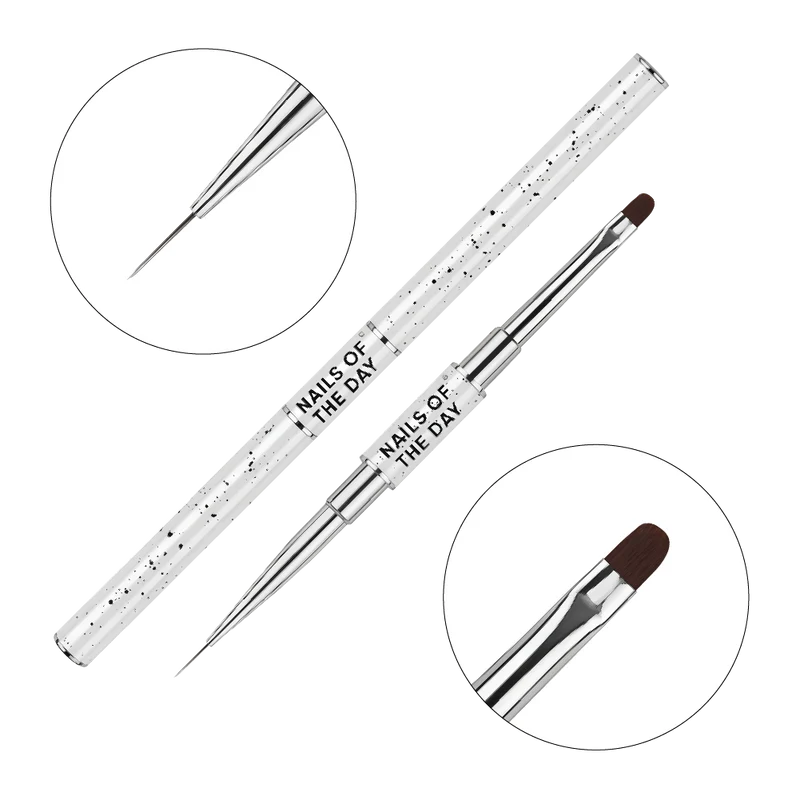 Nailsoftheday Professional Brush 2-in-1: Liner + Oval