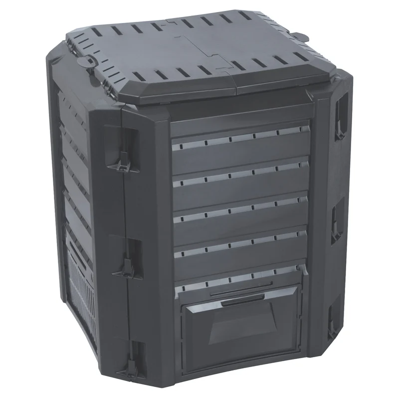 Prosperplast Komposter, frostsicher, 380l, schwarz, Compogreen