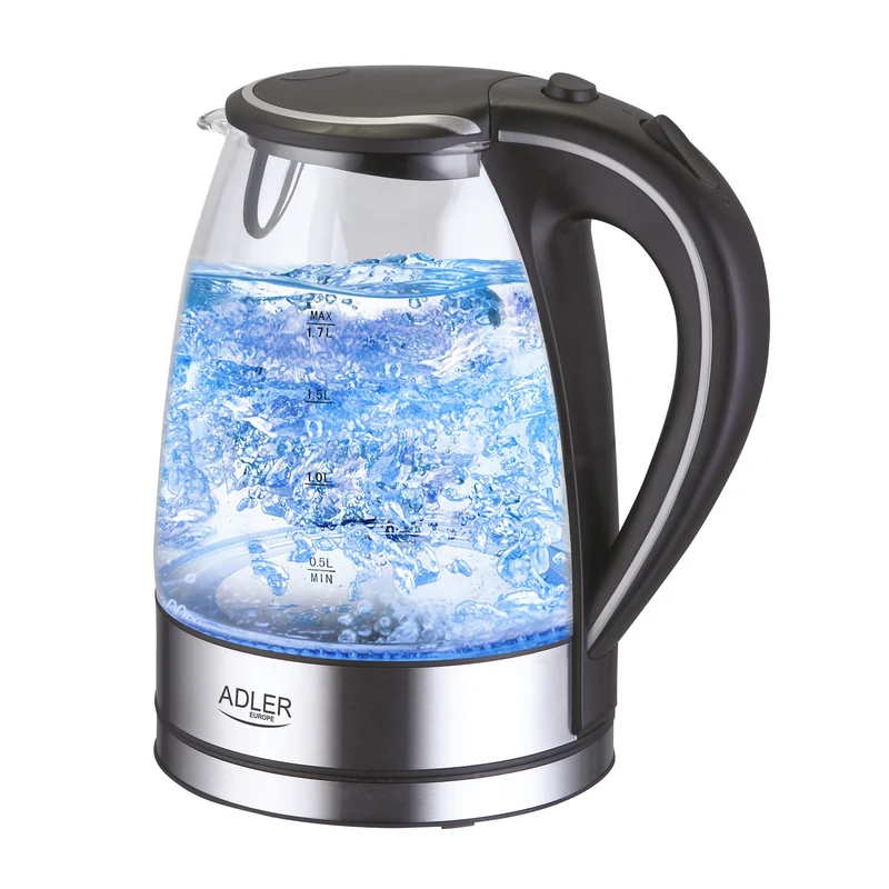 Wasserkocher Glas Glaswasserkocher Beleuchtung Edelstahl Adler elektrischer Kocher transparent Wasserkessel