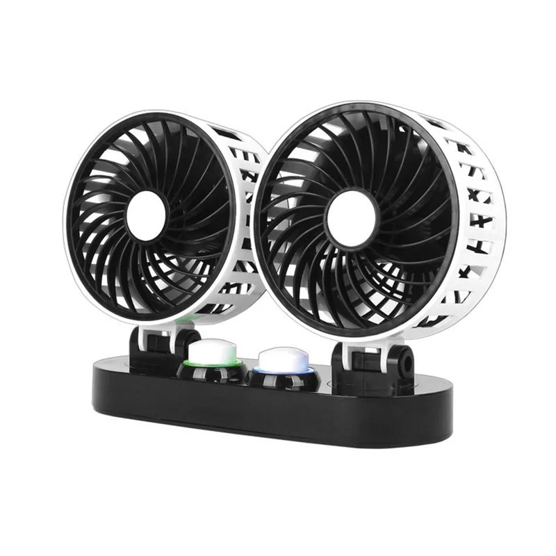 LTC Auto Ventilator Doppellüfter mit Zigarettenanzünder einstellbar 2x5" 24V