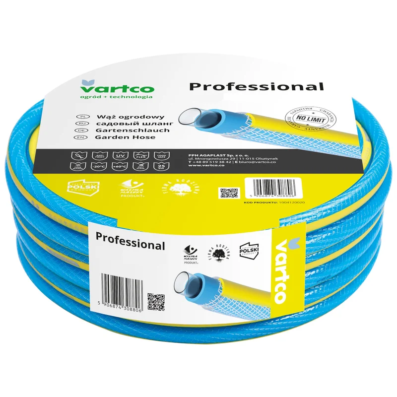 4-lagiger Wasserschlauch Anti Twist Gartenschlauch Schlauch Gartenbewässerung Flexibel Flexischlauch Trikotgeflecht UV-beständig 25 Bar 1/2" 50m