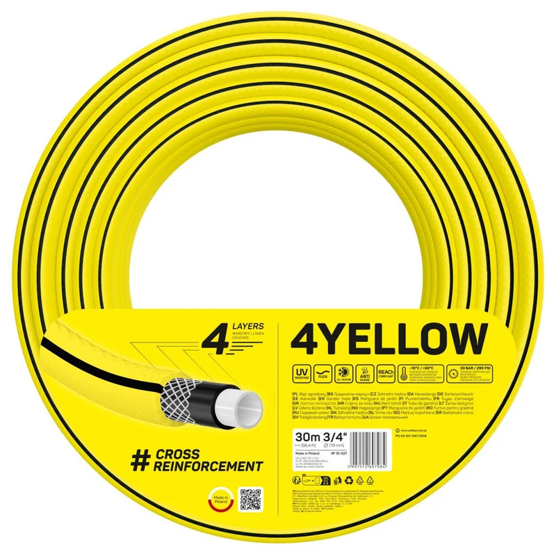 CELLFAST 4YELLOW Gartenschlauch 10-521 3/4" 30m 4-lagig