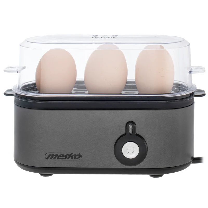 Mesko Eierkocher für 3 Eier, Leistung 210W, wählbare Kochstufe, Kontrollleuchte, MS 4485